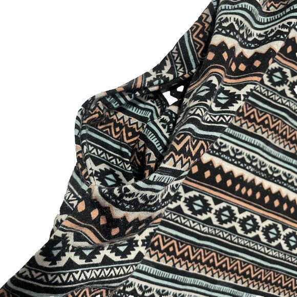 Bobbie Brooks Aztec Print Pocketed Short Sleeve Tank Top Size 3X Plus Size - Picture 4 of 4